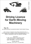 Driving Licence for Earth-Moving Machinery